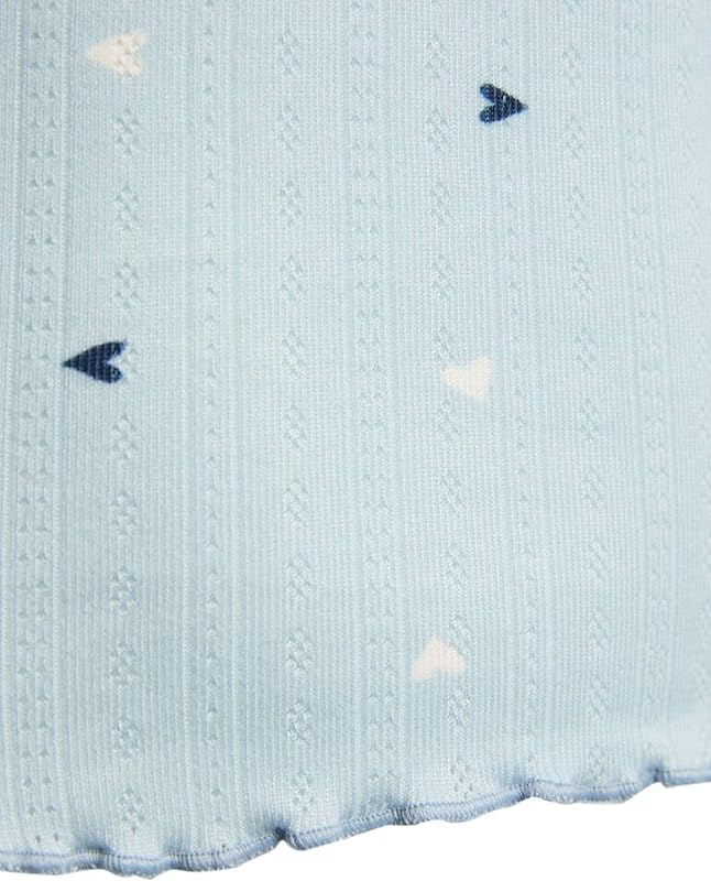 Pigiama in Punto Pointelle Stampato da Donna Blu S