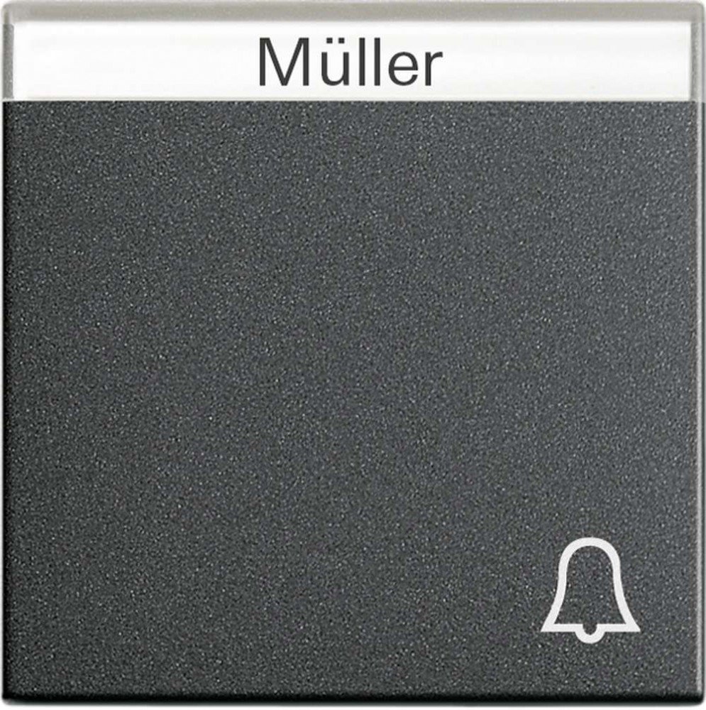 GIRA 067328 Rocker Symbol Bell with Inscription Field System 55 anthracite