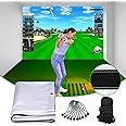 Wiseek Golf Impact Screen,Thicker Golf Simulator Impact Screen with Probe and Snap Hooks,Easy to Install Golf Simulator Screen for Golf Training Indoor/Outdoor with Grommet Holes,7 Sizes, white