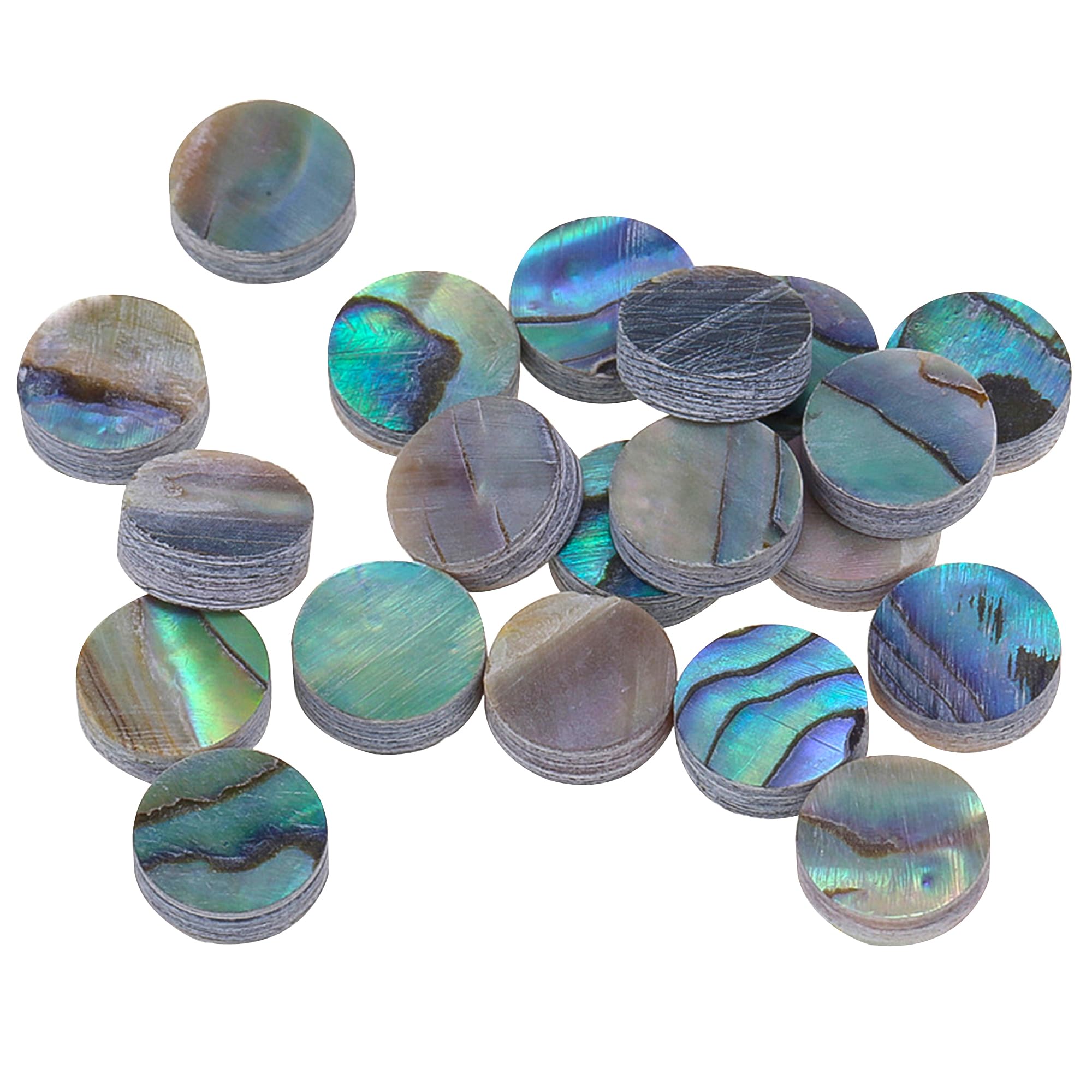 Musiclily Pro 6.35mm Natural Paua Abalone Shell Guitar Fretboard Inlay Dots(Set of 20)