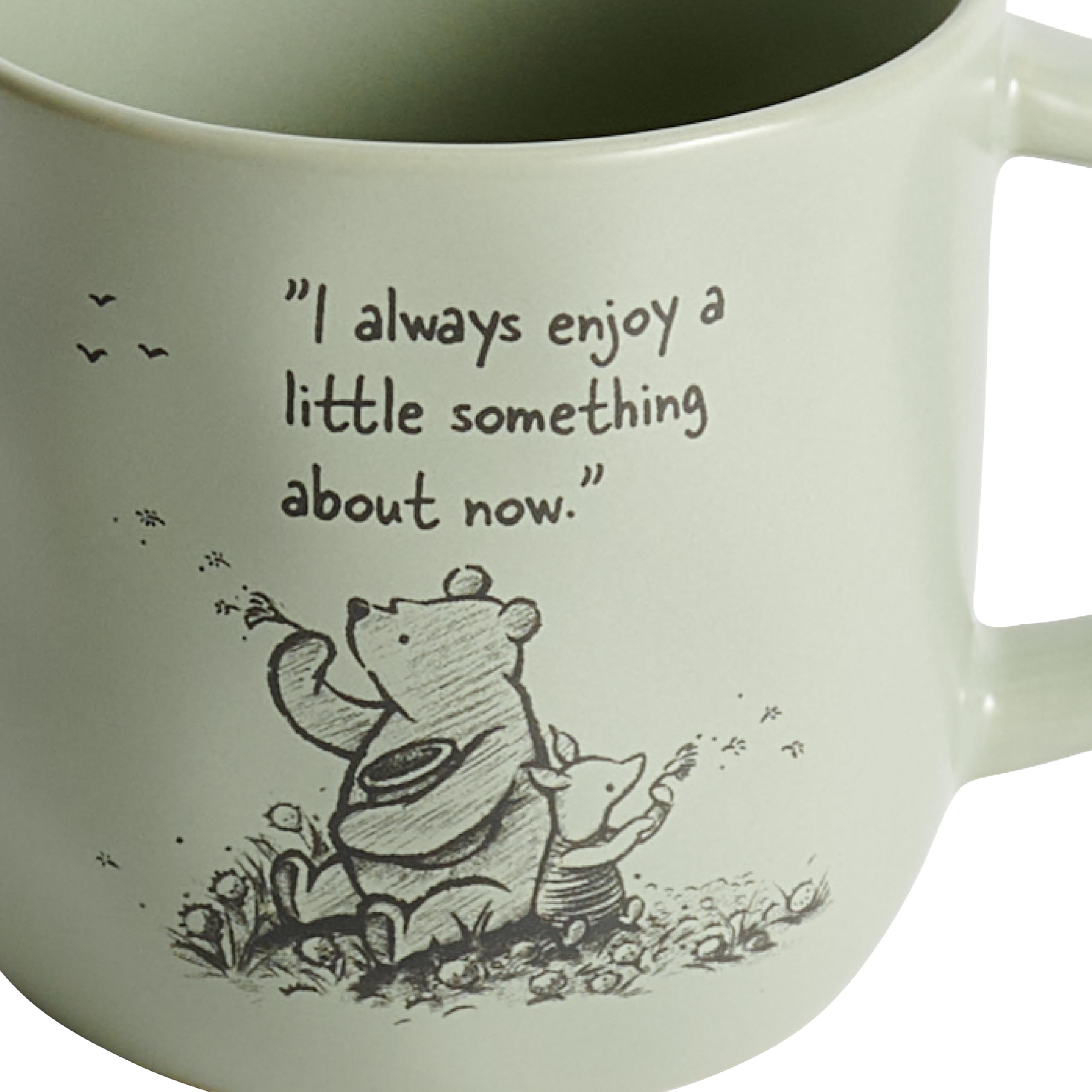 Fyrklövern Winnie Puuh Kaffeetasse Disney, 300 ml, Steinzeug, Spülmaschinenfest, Seidenmatte Glasur, inkl. Geschenkbox, Grün 7