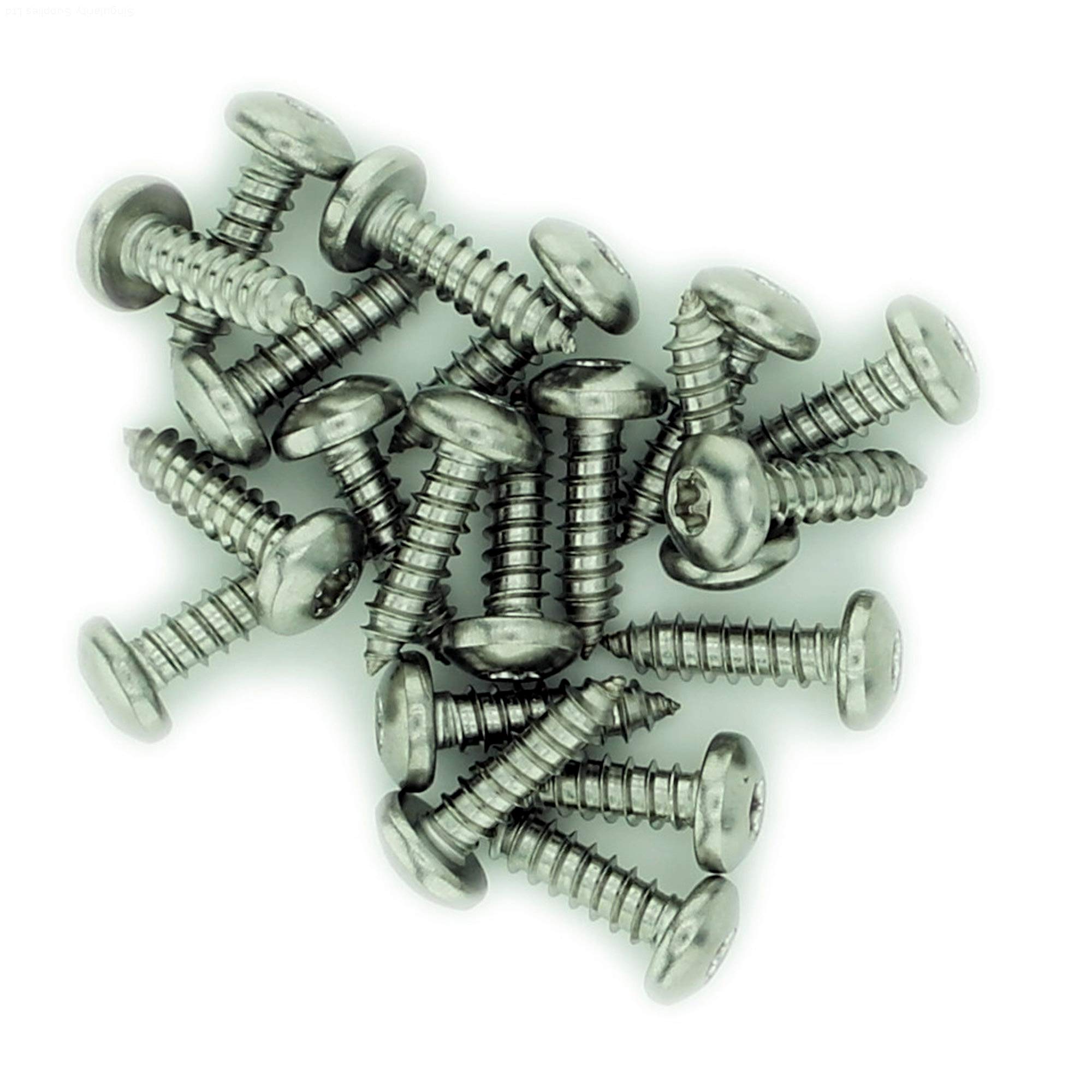 No.4 x 0.875 (2.9mm x 22mm) TX Pan Self-Tapping Screw - Stainless Steel (A2) (Pack of 20)