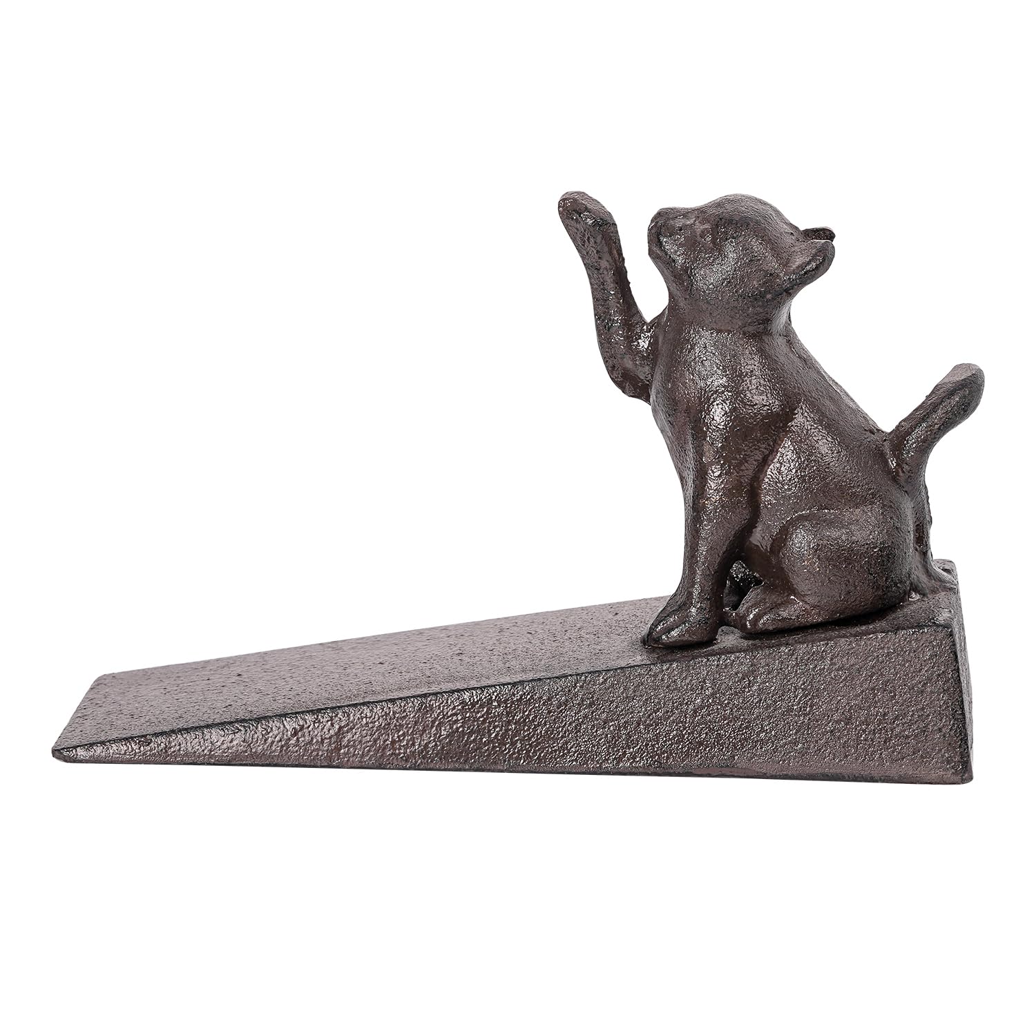 Sungmor Heavy Duty Cast Iron Cat Door Stops | Decorative Cute Animal Statue Door Stopper Wedge with Non-Slip Mat | Solid & Antique Style Windproof Door Holder for Patio Yard Garden Farmhouse