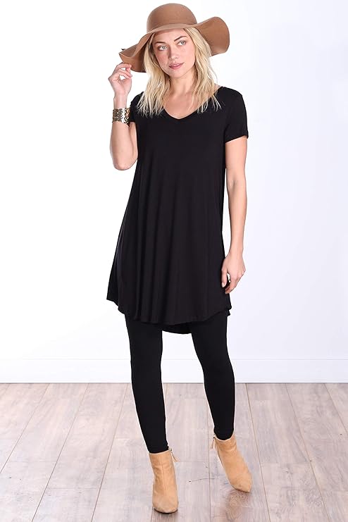 black dress with leggings