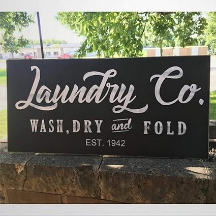 Letrero de lavandería BYRON HOYLE para lavandería Co. Signo de