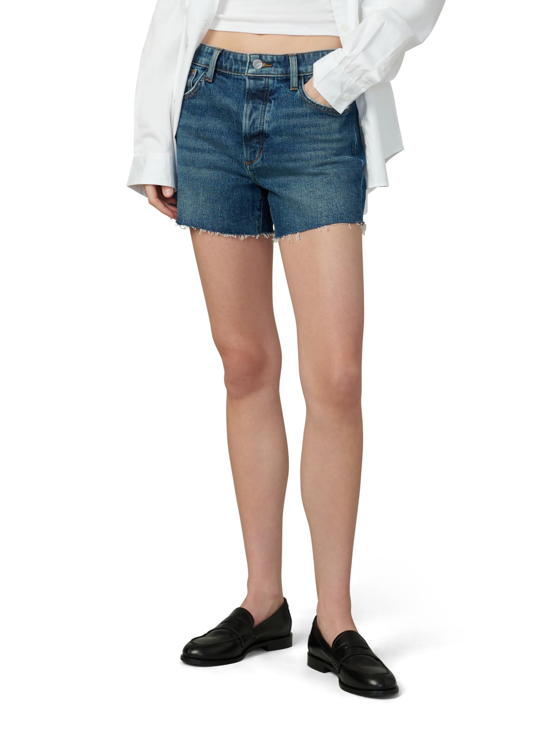Joe’s Jeans Women’s The Jessie Relaxed Short W Fray Hem, Bad Apple, 28