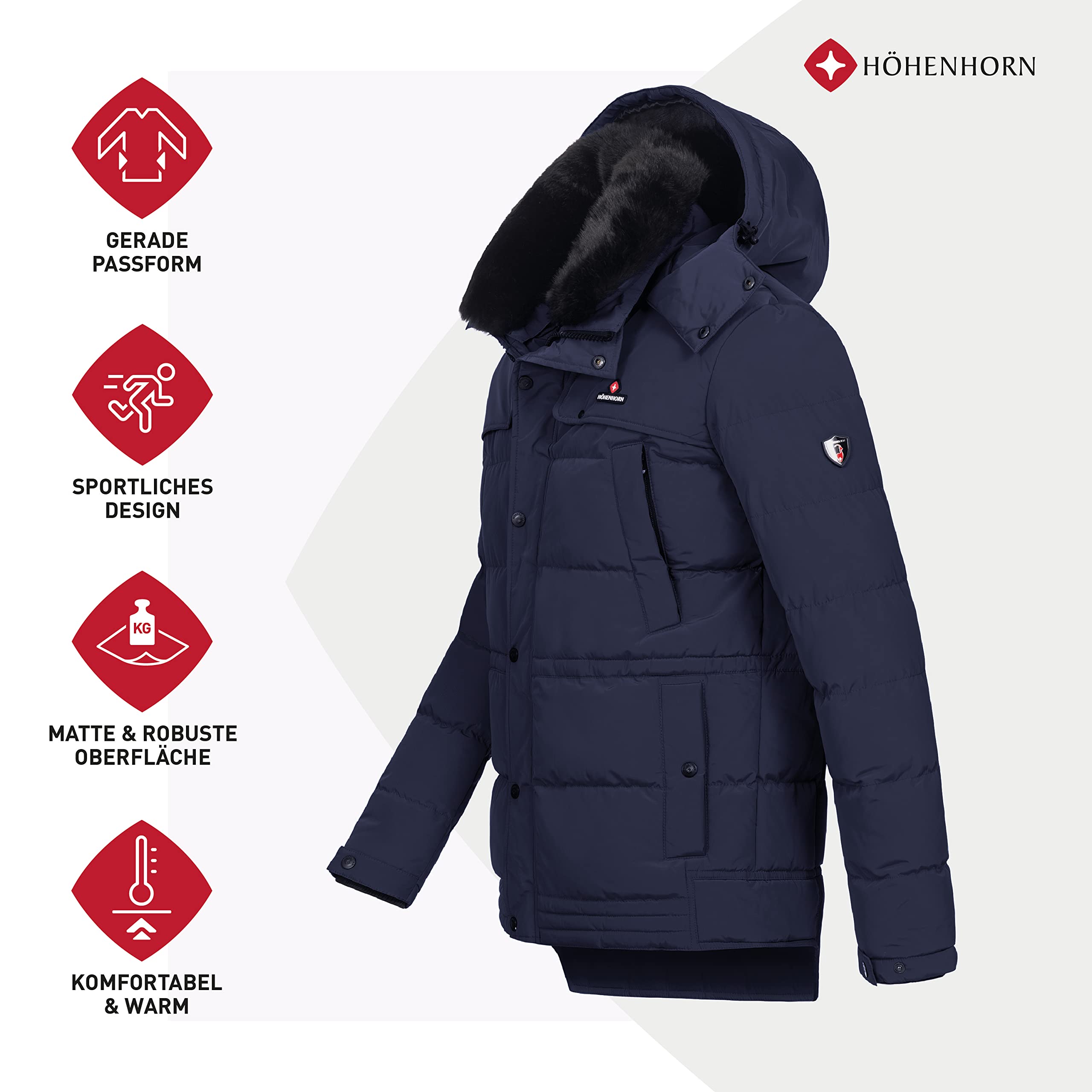 Höhenhorn Adamelo Herren Winter Jacke Navy Gr. L 3