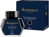 Waterman Fountain Pen Ink Intense Black 50ml Bottle