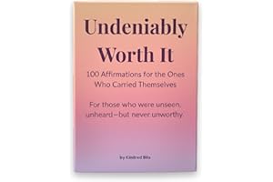 Undeniably Worth It Affirmation Cards – 100 Positive Daily Mantras for Men, Women, Teens, Adults - Self-Worth, Mental Health 