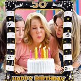 Xndryan 50th Birthday Inflatable Photo Booth Frame & 24 Props - Black Gold view 4