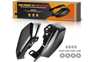 ROGIERRA Gloss Black Mid Frame Air Deflectors Heat Shields Deflector Compatible with Harley Touring Street Road King Glide Road Glide Electra Ultra Limited Tri Glide CVO - Vivid Gloss Black (2009-2022)
