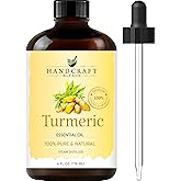 Handcraft Blends Turmeric Essential Oil – Huge 4 Fl Oz – 100% Pure and Natural – Premium Grade Essential Oil for Diffuser and Aromatherapy, Skin, Massage, Candle and Soap Making Fragrance