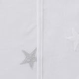 Deconovo Star Embroidery Linen Look Sheer Voile Curtains Two Panels 55 x 72 Grey view 5