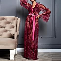 Lace Robes for Women Sexy Long Lingerie Robe for