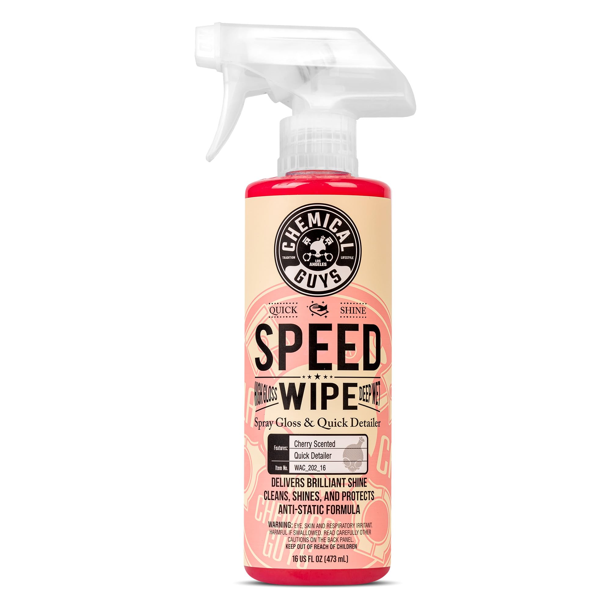 Chemical Guys, Speed Wipe Quick Detailer Spray, High Gloss Shine, 16 oz