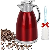 Coffee Carafes for Keeping Hot, ShineMe Stainless Steel Thermal Coffee Carafe, Double Walled Vacuum Coffee Pot, 61oz(1.8L) Insulated Hot Water & Coffee Dispenser, 12H Heat/24H Cold Retention