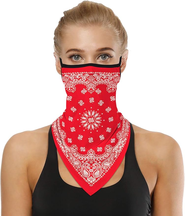 HONYAR Bandana unisex sin costuras, para el cuello, con cordón