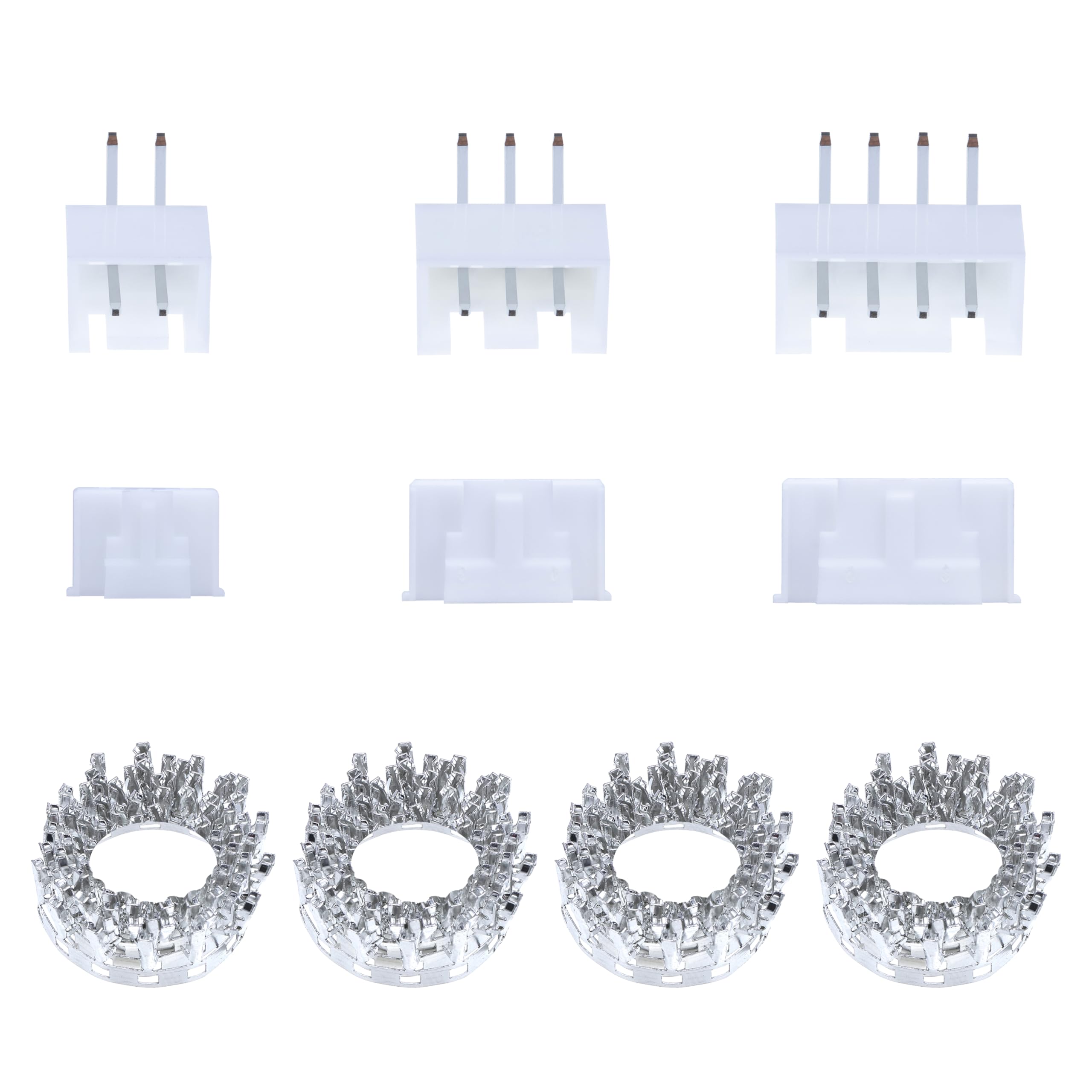 CQRobot JST XHB SMD 2.54 mm Pitch 2-Pin/3-Pin/4-Pin JST Connector IC Male Plugs, Female Sockets Housing and T-Shaped Crimp Terminal Kit. 75 Sets/375 Pieces Wire-to-Board Adapter Cable Assembly.