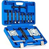 Orion Motor Tech OMT Bearing Puller Set, Bearing Splitter Tool Kit | Pinion Wheel Bearing Removal Kit with 2" and 3" Jaws, 5 Ton Capacity Wheel Hub Axle Puller Set, Silver Bearing Separator