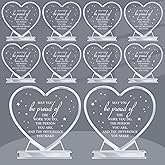 Bucherry 10 Pcs Employee Appreciation Awards for Coworker Acrylic Thank You Trophy May You Be Proud of The Work You Do Sign Prizes Retirement Goodbye Farewell Gift for Women Men(Heart)