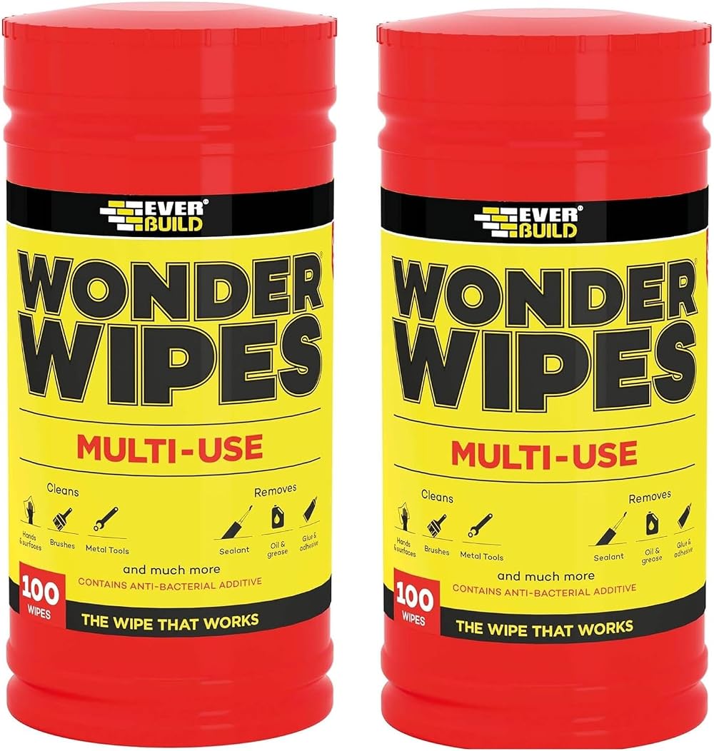 Everbuild Multi-Use Wonder Wipes Trade Tub 2 Pack - Clean Hands & Surfaces