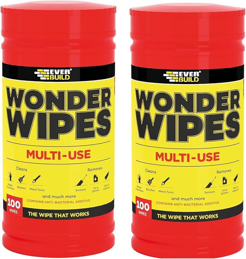 Everbuild Multi-Use Wonder Wipes Trade Tub 2 Pack - Clean Hands & Surfaces