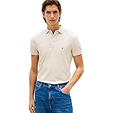 Tommy Hilfiger Mens Short Sleeve Polo Shirts in Slim Fit with Stretch and Organic Pique Cotton
