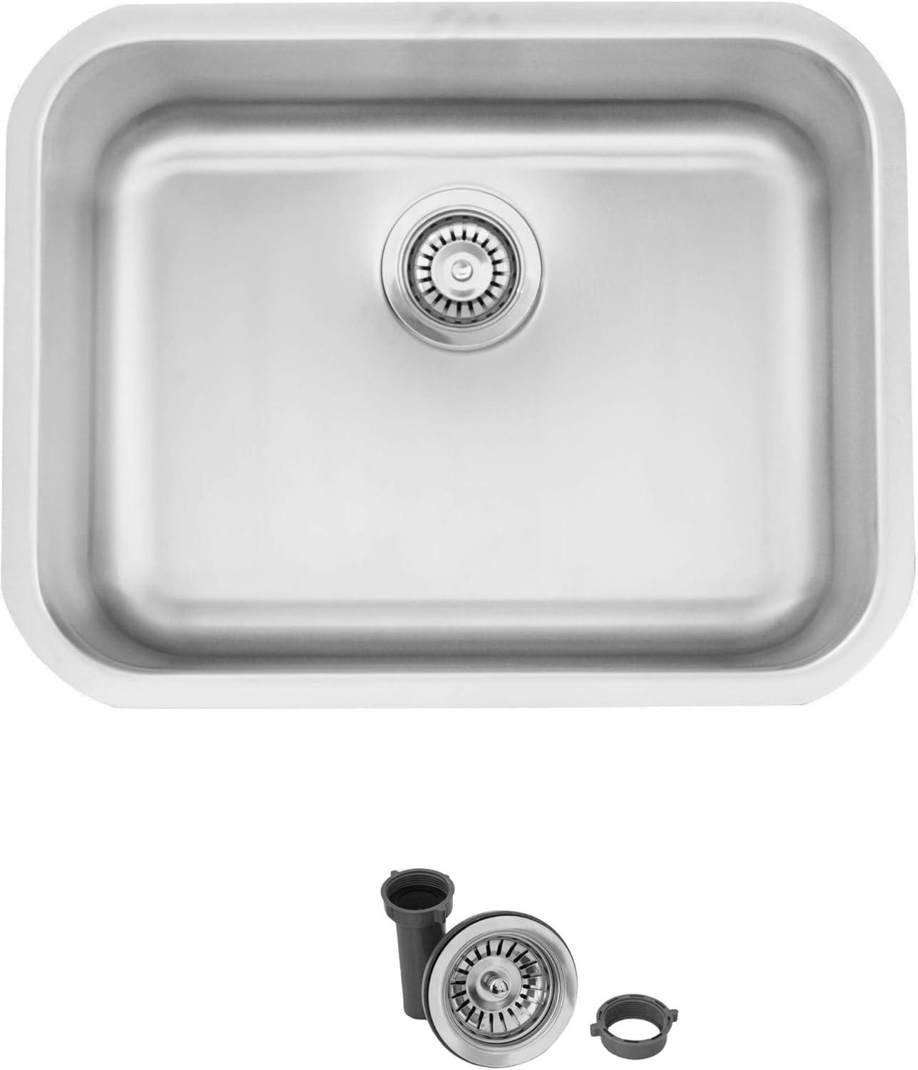 23 Inches Drop In Or Undermount Single Bowl Kitchen Sink 18 Gauge