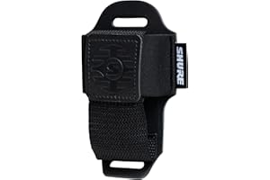 Shure by Gator Premium Black Leather Wireless Bodypack Transmitter Pouch; (SH-BODYPACK-PBK-L)