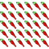 ARTIBETTER 100pcs Chili Pepper Charm Beads Vegetable Charms Glass Jewelry Charm for DIY Necklace Bracelet Keychain Jewelry Making