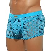 Arjen Kroos Men's Sexy Trunks Sheer Mesh Underwear Novelty Low Rise Lingerie