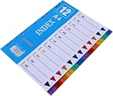 ROSSHINE 10 Pack 1-12 Part File Dividers A4 11-Hole Multi-Color Content List view 6