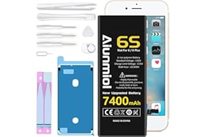 [7400mAh] for iPhone 6s Battery, Upgraded High Capacity Rechargeable Lithium Battery Compatible with iP6s A1633 A1688 A17009 