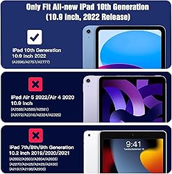BMOUO iPad 10th Generation Case, iPad 10 Case 10.9