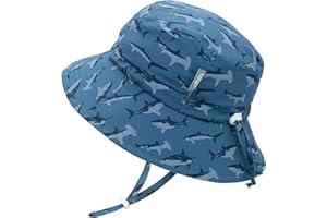 JAN & JUL Quick Dry Sun-Hat with Neck Flap for Swimming Boys' Beach Hat