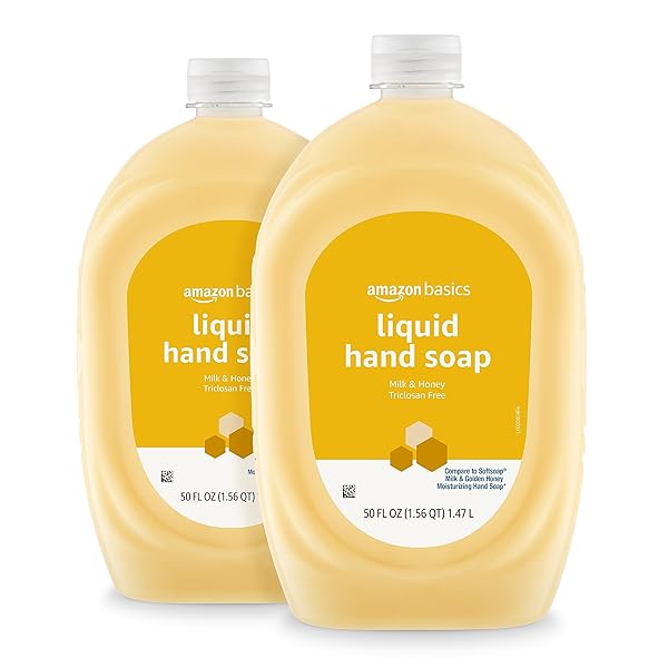 AMAZON BASICS LIQUID HAND SOAP REFILL, MILK AND...
