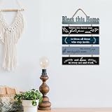 HPNIUB Bible Verse Wood Sign Bless This House 28x6CM Sunflower Wall Plaque view 3