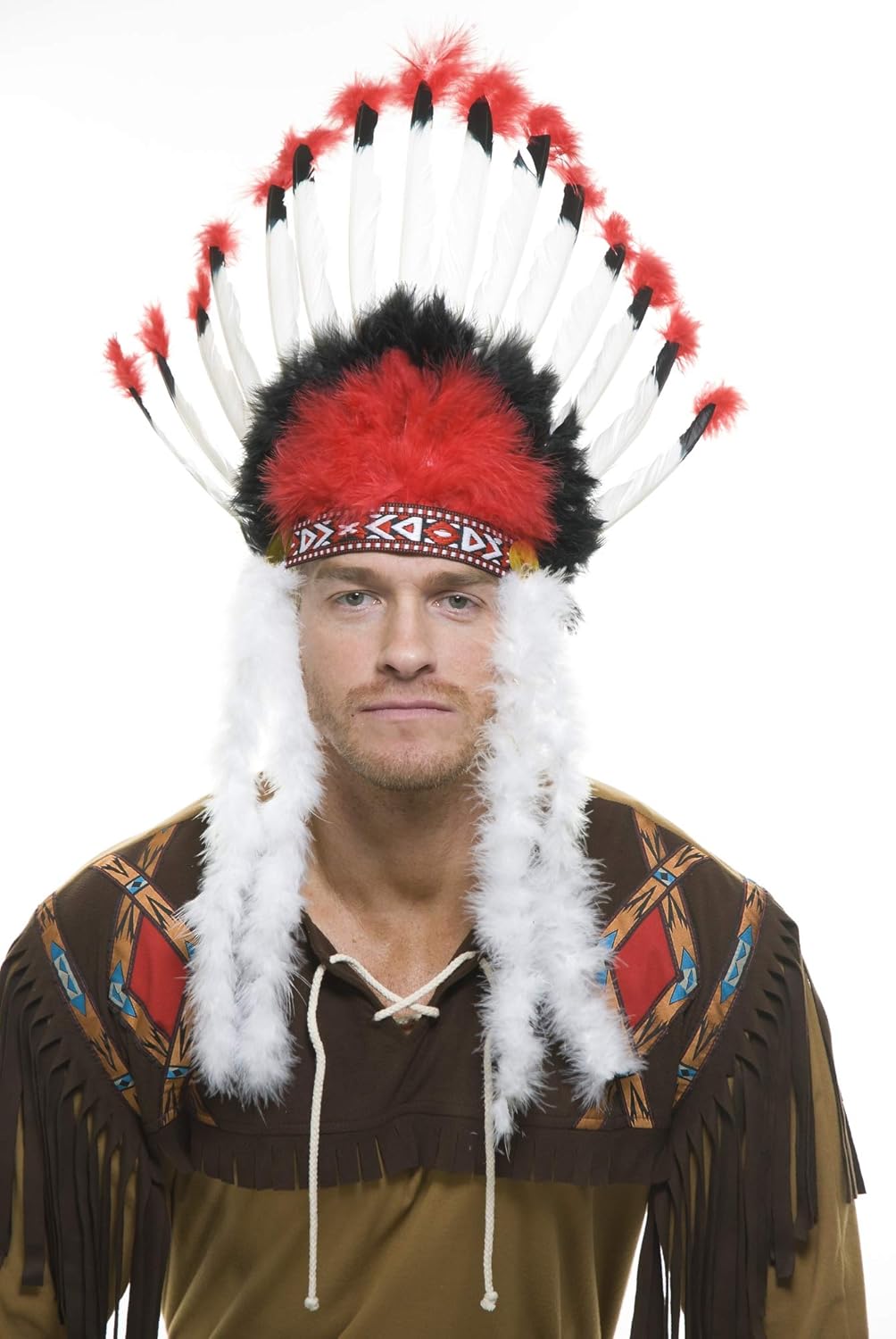 Charades Unisex-Adult's Indian Brave Headdress, One Size: Clothing