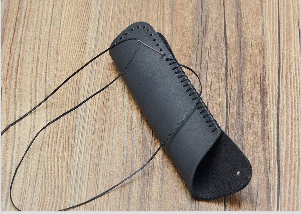aolaso Leather Pen Case Holder Handmade Crazy Horse Leather Fountain Pen Pouch Protective Sleeve Cover for Ballpoint Pen Stylus Touch Pen - Image 3