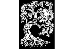 CAPTIVE DECALS Twisting Tree 4 pcs 3 Inch White Fused Glass Decals