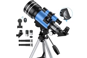 ALKINSHUE Telescope, 70mm Aperture Refractor Telescopes for Astronomy Beginners, Portable Travel Telescope with Phone Adapter & Wireless Remote…