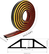 ZOFORTY Black Rubber Floor Cable Protector 3M Yellow Line Wire Cover Animal view 2