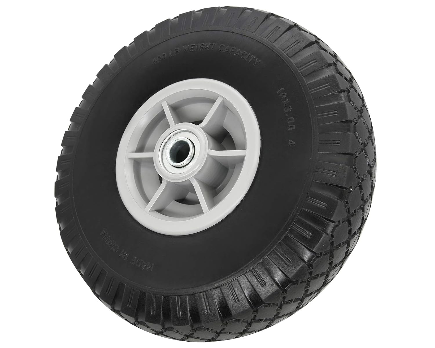10" Flat Free Solid Tire Wheel，for Dolly Handtruck Cart，10" Flat Free Tires Air Less Tires Wheels with 5/8" Center - Solid Tire Wheel for Dolly Hand Truck Cart/All Purpose Utility Tire on Wheel: Industrial & Scientific