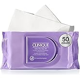 Clinique Take The Day Off Micellar Cleansing Makeup Remover Wipes For Face and Eyes | For All Skin Types | No Water Required | Perfect For Gym or Travel, 50 Count