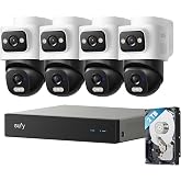 eufy Security NVR System E50,4-Cam Kit,4K Dual-Lens Bullet-PTZ (2TB HDD) | Cross-Cam Tracking,Fix&amp;Tracking View 2-in-1,24/7 Recording,Smart Video Search,5&times; Digital Zoom,Color Night Vision, Up to 16CH