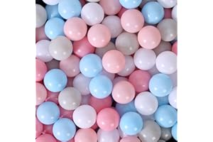 Thenese Ball Pit Balls, 100 pcs 2.15 Inches Thicken Soft Plastic Crush Proof Ball Pit Balls BPA Phthalate Free Toy Balls with 5 Color…