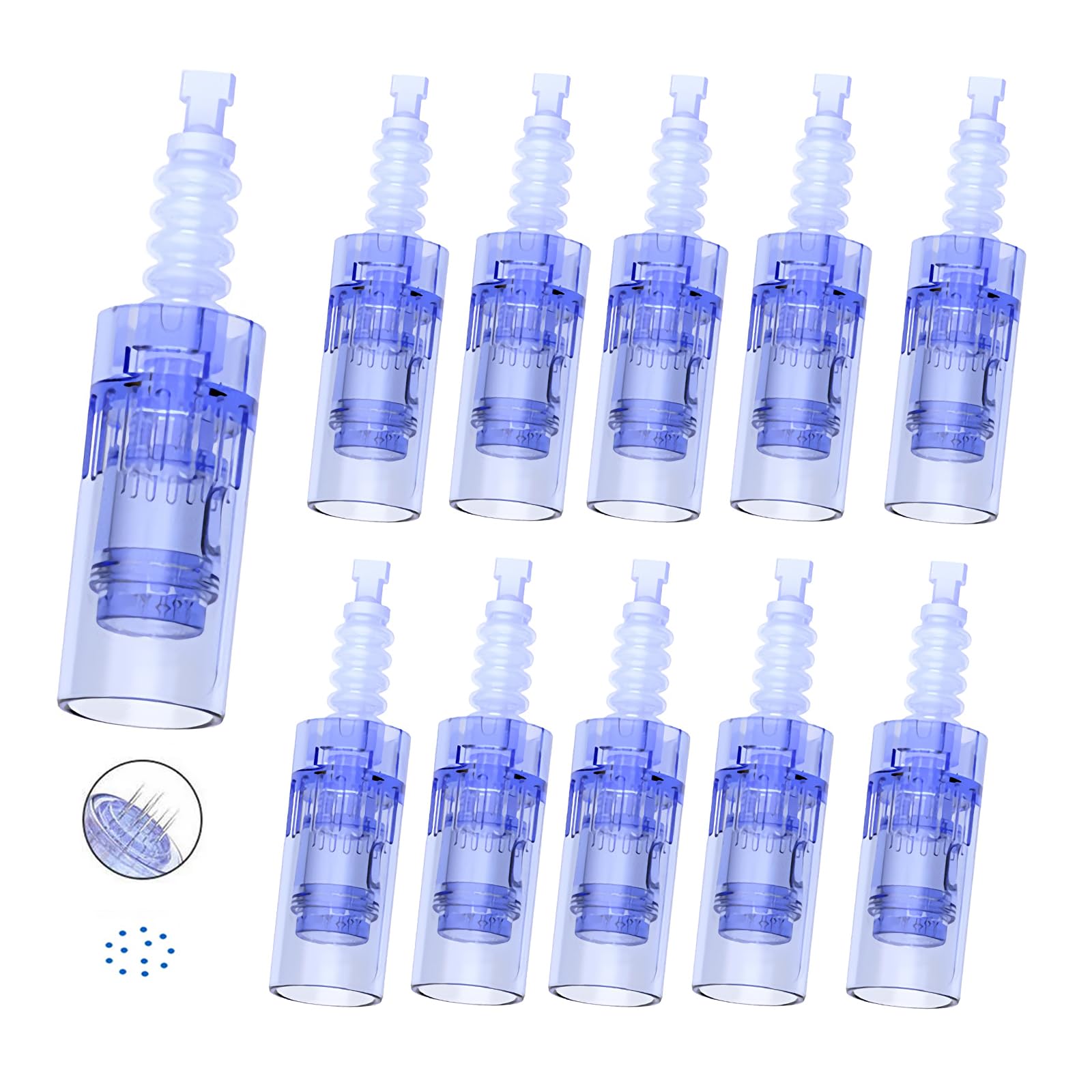 Dr.pen Ultima A6s, 12 Pin Replacement Cartridges for Dr.pen Microneedling Pen A6 Model, Authentic Disposable Replacement Cartridges (12 PINs, 10Pcs)
