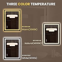 LOAAO 27.6"x35.4" LED Mirror for Bathroom, Lighted
