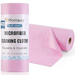 Homaxy Microfiber Cleaning Cloth Roll, 40 Pack