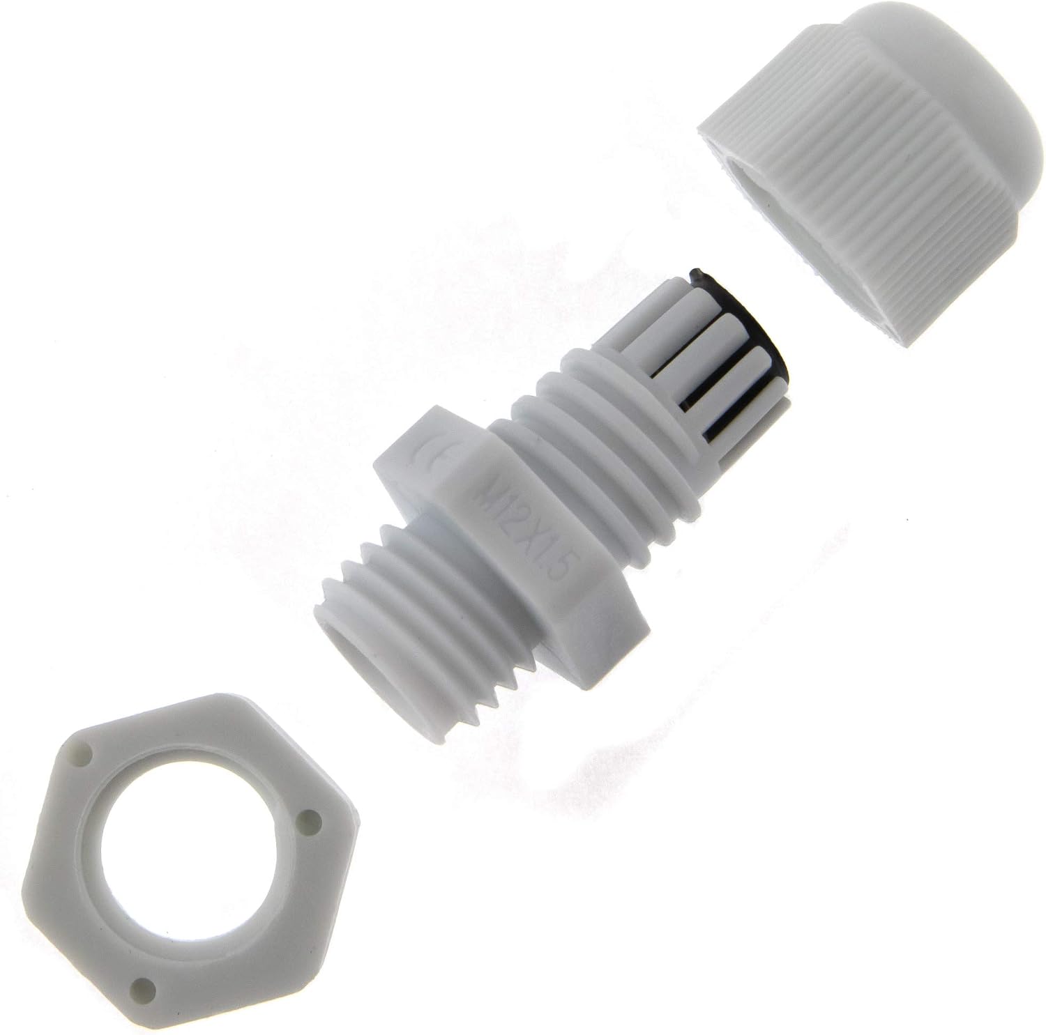 SeKi 10 x Cable Glands M12 3-6.5 mm, Grey Metric Cable Gland, Black (RAL9005) - Image 3